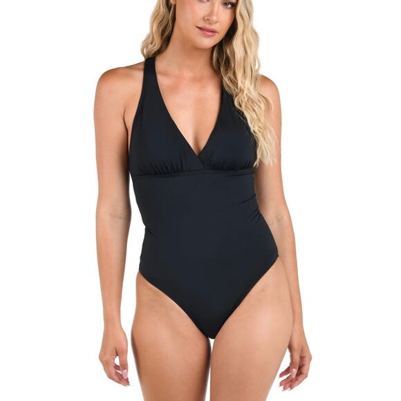 NWT La Blanca Island Goddess Macrame Back One Piece size-4 - Picture 1 of 9